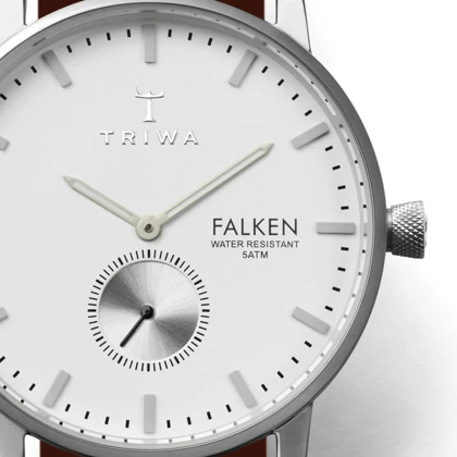 ساعت مچی عقربه ای زنانه مردانه تریوا (TRIWA) مدل Ivory Falken Brown classic