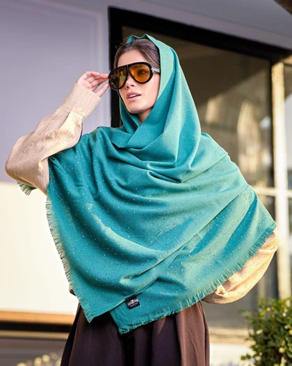 شال پاییزه موهر دستک نگین 20538
