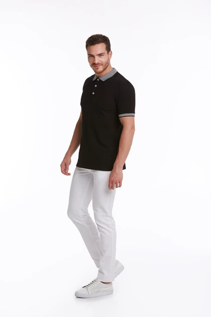 تیشرت یقه پولو مردانه hatemoglu