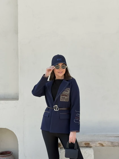 کت " نارسیس " رنگ سورمه ای