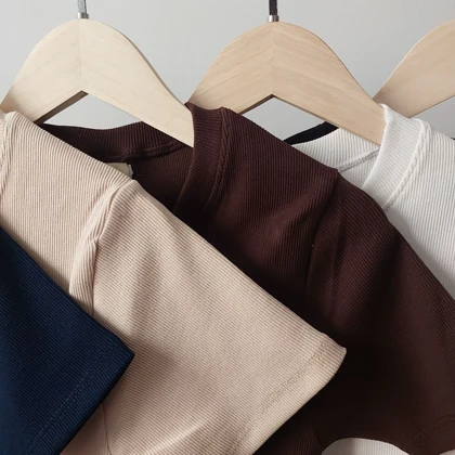 کراپ آستین کوتاه یقه کوبایی