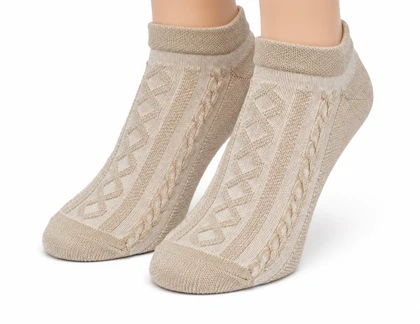 جوراب مچی زنانه پنبه‌ای طرح دار Family Socks بدون درز و معطر