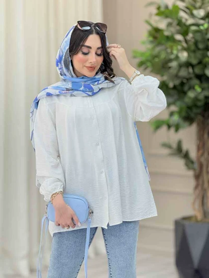 شومیز پیله دار آستین کش