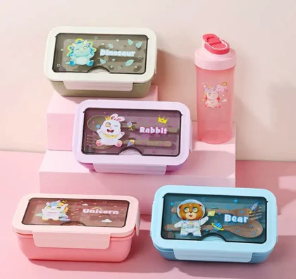 پک قمقمه وظرف غذا پلاستیکی