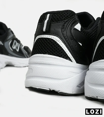 کفش کتانی زنانه و مردانه مشکی طوسی سفید NEW BALANCE 530 مدل 6625