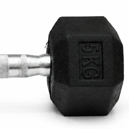 دمبل بدنسازی لاین اسپرت مدل Hexagon وزن 5 کیلو گرم بسته دو عددی