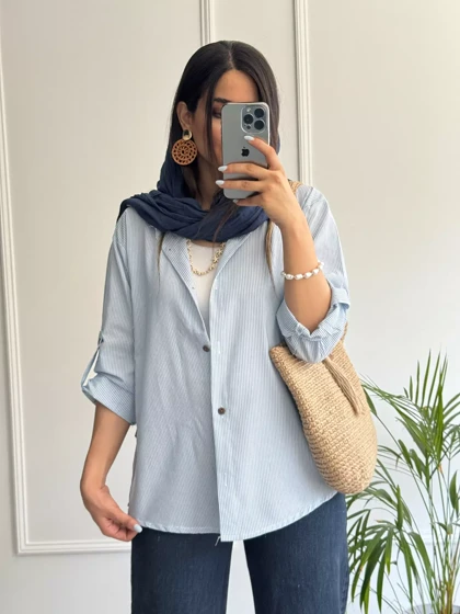 مانتو شومیزی راه راه ترندی