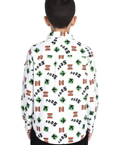 پیراهن پسرانه طرح ماینکرافت