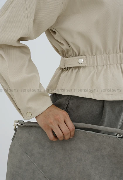 ترنچ کت عروسکی جلوزیپ آستر دار کد1006727