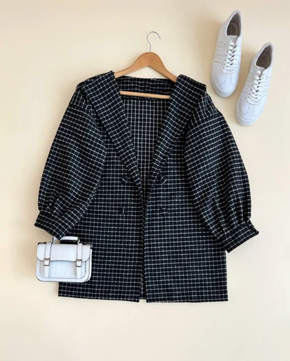 کت چهارخونه پشمی 2419