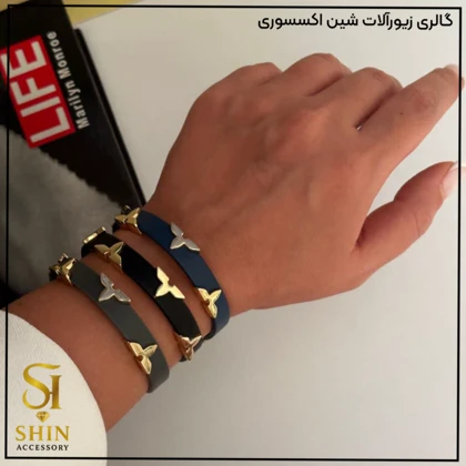 دستبند چرمی زنانه کد dzch12