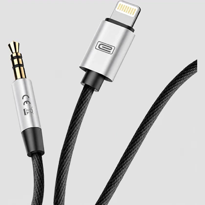 کابل صدای AUX و لایتنینگ ارلدام مدل ET-AUX05 طول 1.2 متر