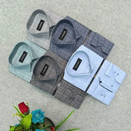 پیراهن مردانه طرحدار استین بلند سایز M تا 2XL پیراهن کلاسیک مردانه طرحدار در 5 طرح پیراهن مردانه رسمی طرحدار BB1