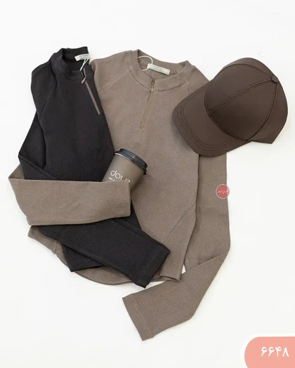 بلوز نیم زیپ برش‌دار 6648