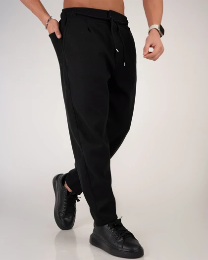 شلوار فوتر مام فیت مشکی * اورجینال دیلم