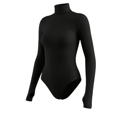 بادی یقه اسکی آستین انگشتی مشکی