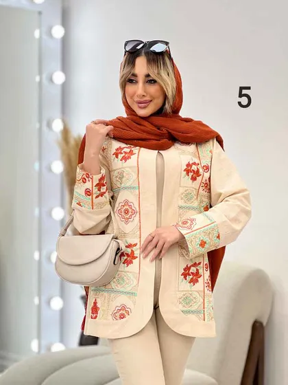 مانتو کتی لینن خرجه کاری هندی