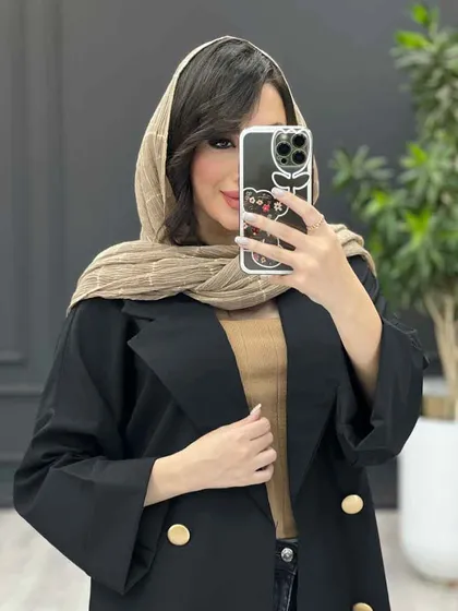 مانتو جلو باز چهاردکمه طلایی