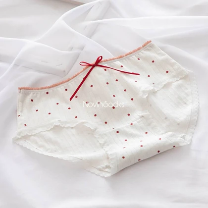 شورت قرمز خال‌خالی (L)