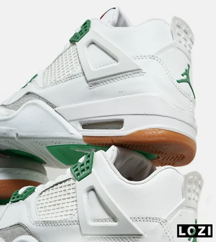کتانی ساق‌دار زنانه و مردانه سفید سبز Nike air jordan 4