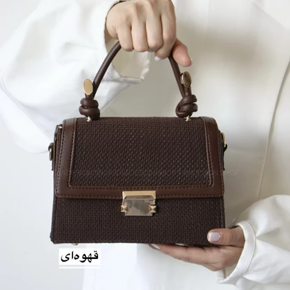 کیف زنانه مجلسی آیز رافیا مدل 7296419