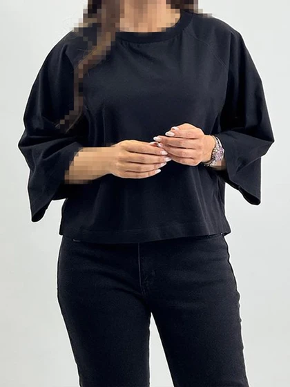 تیشرت آستین سه ربع 6533 zara