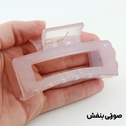 کلیپس دخترانه مدل مستطیل ساده دو رنگ