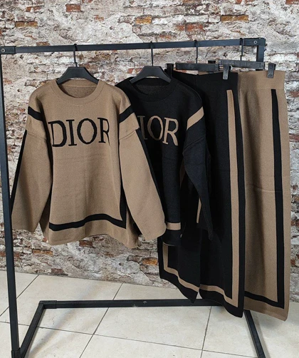 ست بلوز شلوار بافت Dior مدل کایرا کد 40200