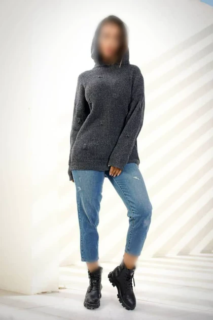 هودی بافت کلاه دار کد 50120