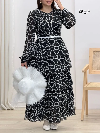 4241-پیراهن طبقه‌ای رز