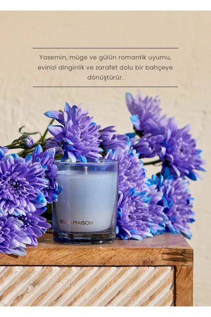 شمع معطر Bella Maison مدل Jasmine Whisper موم سویا - آبی