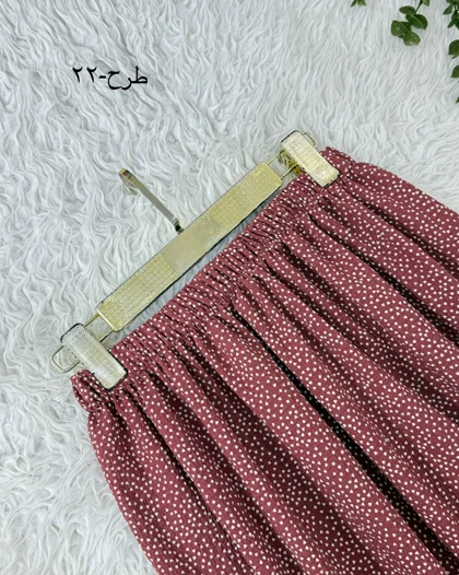 دامن پفکی طرح خال‌خالی کد 1070