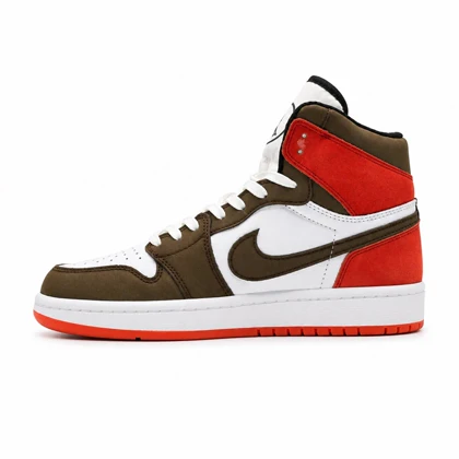 کفش و کتانی مردانه ساق‌دار مدل NIKE JORDAN 1 رنگ قهوه ای قرمز کد 2138