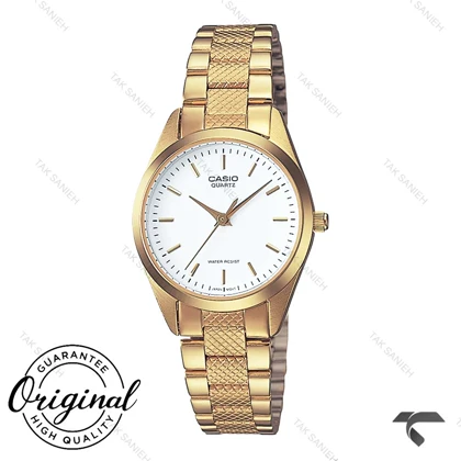ساعت کاسیو LTP-1274G-7A زنانه طلایی صفحه سفید Casio-10279-L