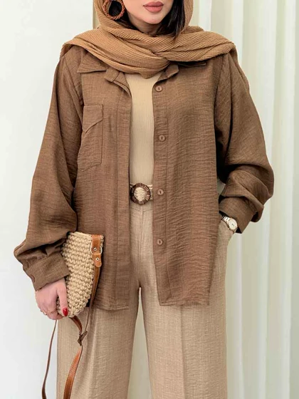 مانتو تک جیب پاکتی سلینا