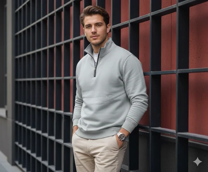 دورس نیم زیپ 3 نخ برش باکس فیت