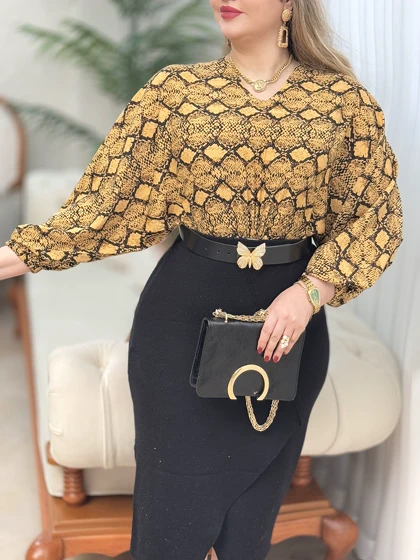 شومیز حلقه‌ای پوست ماری 2898