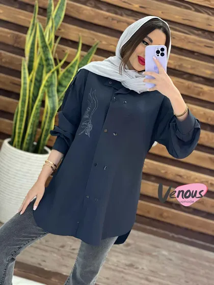 مانتو الیزه طرح دار
