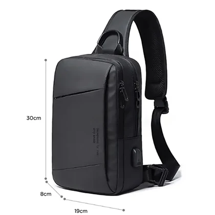 کیف کراس بادی مردانه USB دار بنج Bange BG-22002
