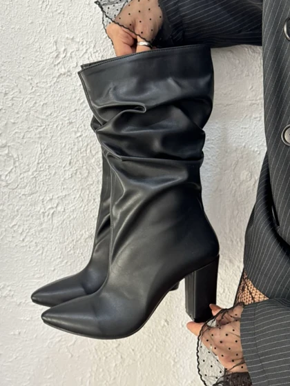 نیم بوت چروک کوتاه مکس 2381