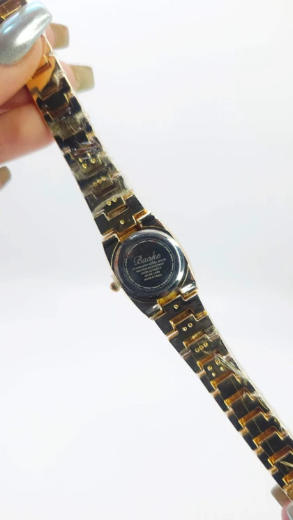 ساعت مچی زنانه باوک Baoke نگین‌دار با موتور کوارتز صفحه مشکی