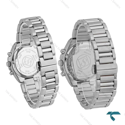 ساعت ست سیکو VIP سه موتوره کرنوگراف تمام سیلور Seiko-8821-S