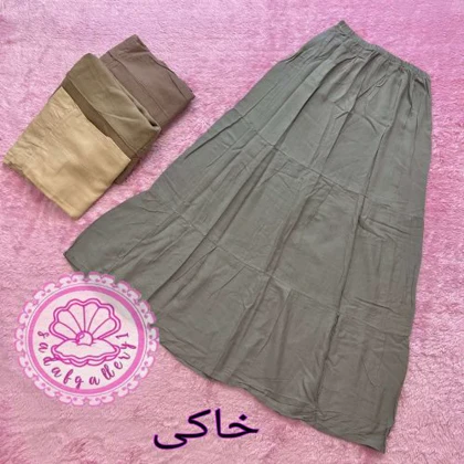 دامن نخی طبقه‌ای پالت رنگبندی کرم