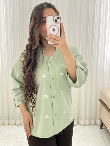 مانتو زنانه طرح بابونه کد 632