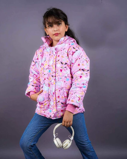 کاپشن دخترانه طرح تکشاخ