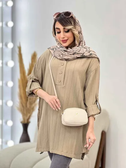 مانتو بغل سه دکمه الناز