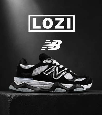 کفش کتانی مردانه و زنانه سفید مشکی NEW BALANCE 9060 مدل 7107