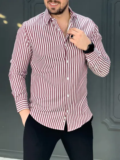 پیراهن 031418 AKOMOD شرابی