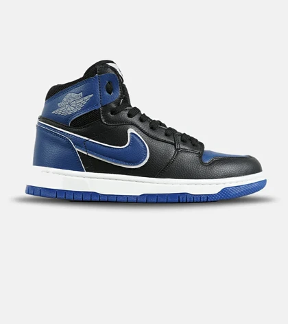 کفش کتانی ساق‌دار مردانه و زنانه مشکی آبی NIKE jordan 1 مدل 7979