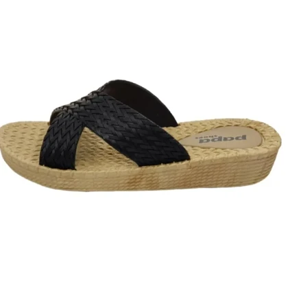 دمپایی زنانه پاپا مدل حصیری